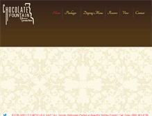 Tablet Screenshot of chocolatefountainproductions.com